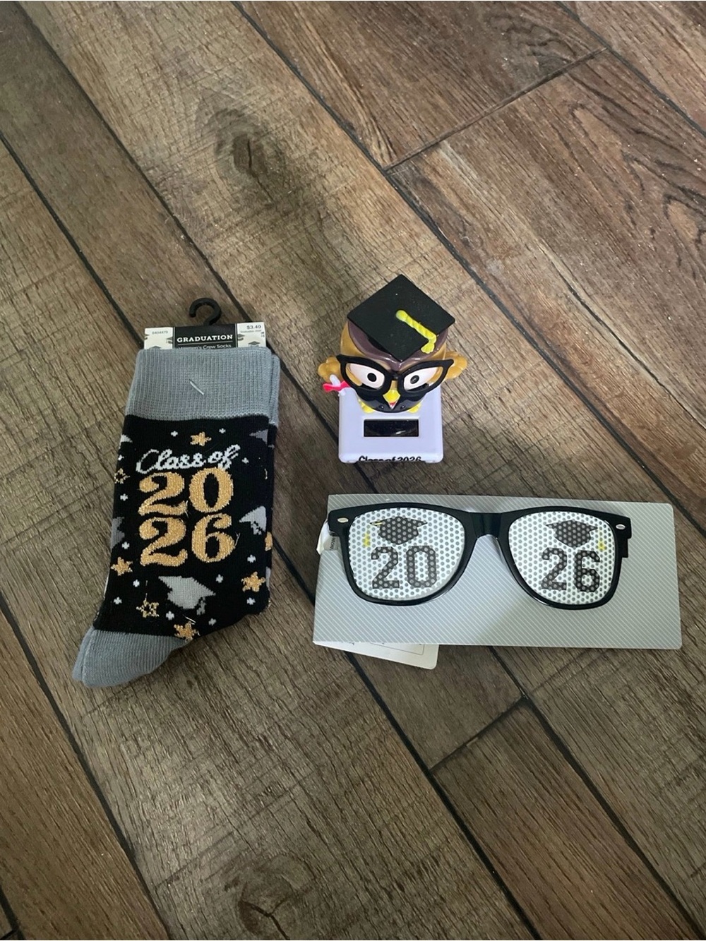 Class of 2026' Novelty Graduation Socks - Black & Gray